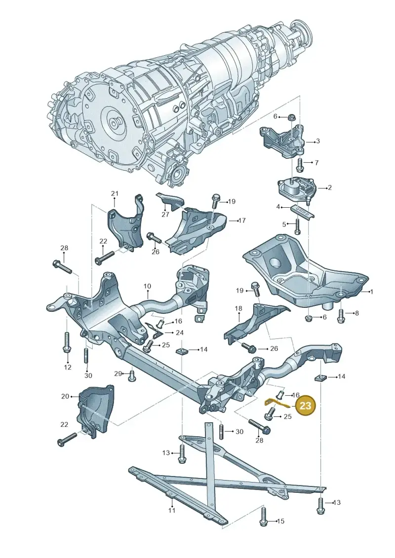 8T0399379A — Audi RS5 Coupe (2010-2015) diagram 695399750, position 23