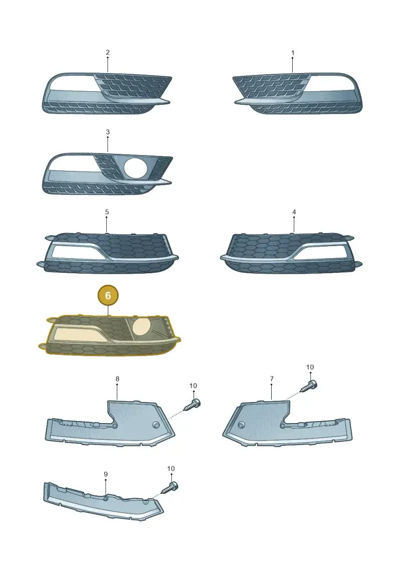 8T0807682N01C — Audi A5 Sportback (2011-2017) diagram 724807350, position 6