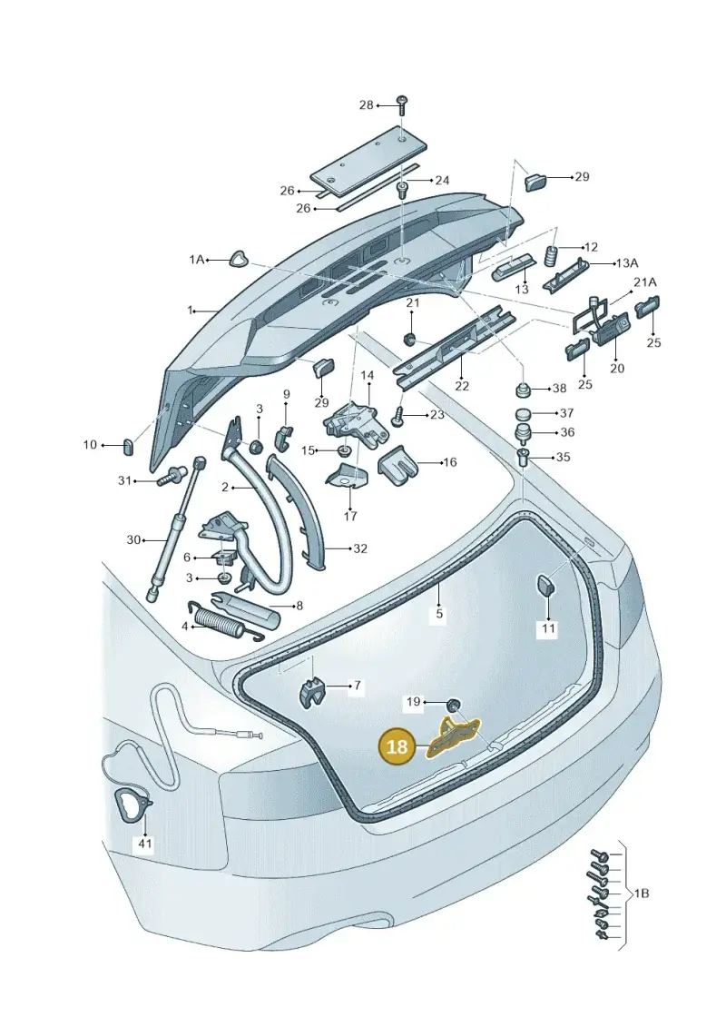 8T0827507 — Audi A4L 2.0 (2008-2012) diagram 669827000, position 18