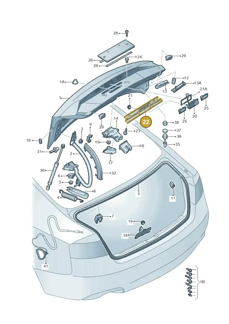 8T0827569E — Audi A4L 2.0 (2008-2012) diagram 669827000, position 22
