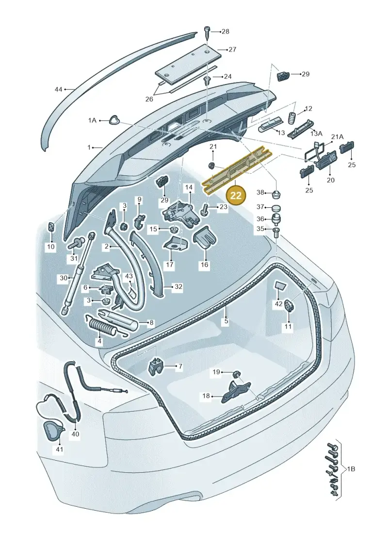 8T0827569E — Audi A5 Sportback (2011-2017) diagram 620827000, position 22