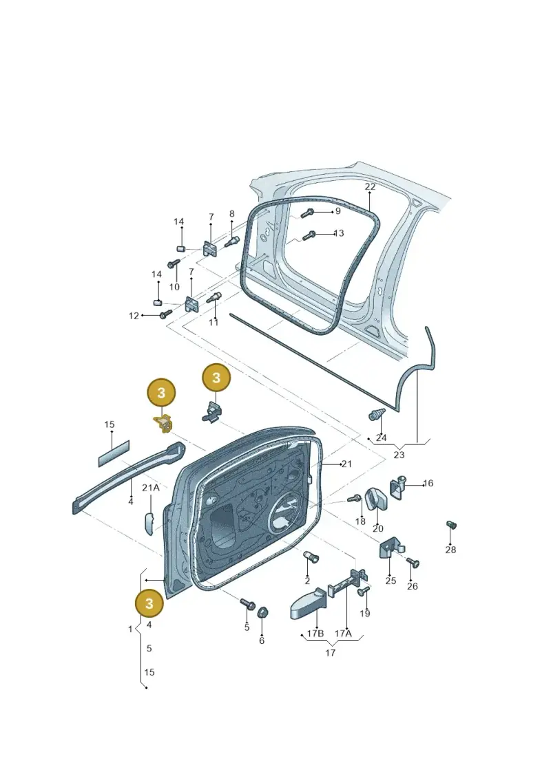 8T0831135D — Audi Q5 (2009-2018) diagram 687833010, position 3