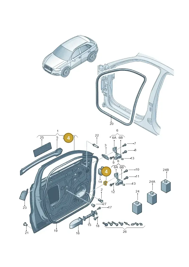 8T0831135D — Audi Q3 quattro 2.0 (2016-2019) diagram 895831010, position 4