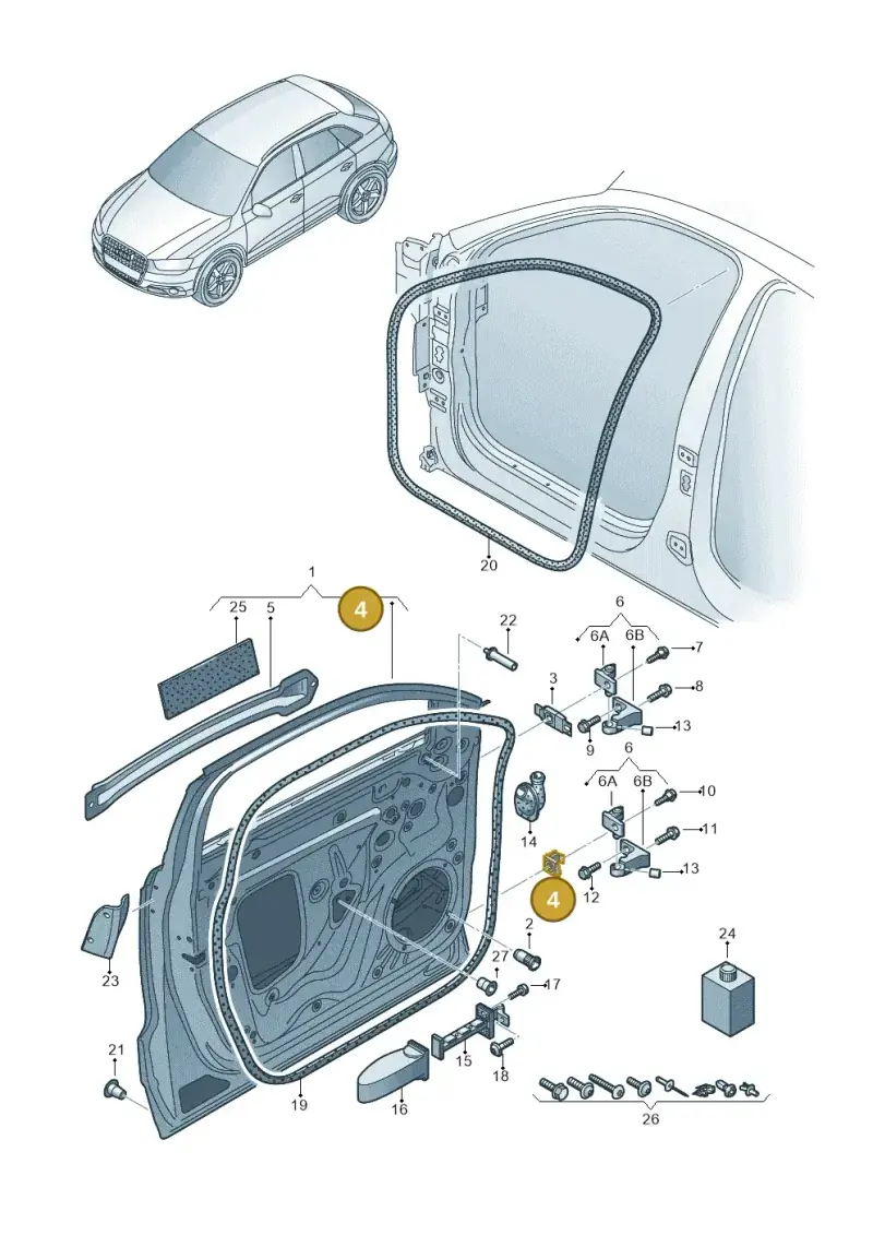 8T0831135D — Audi Q3 1.4 (2016-) diagram 855831100, position 4