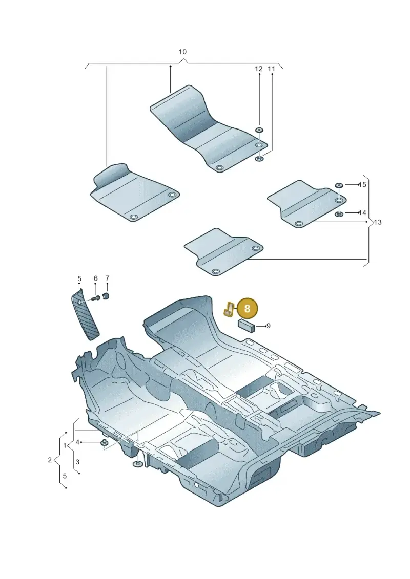 8T0863253 — Audi RS4 Avant (2017-) diagram 849863000, position 8