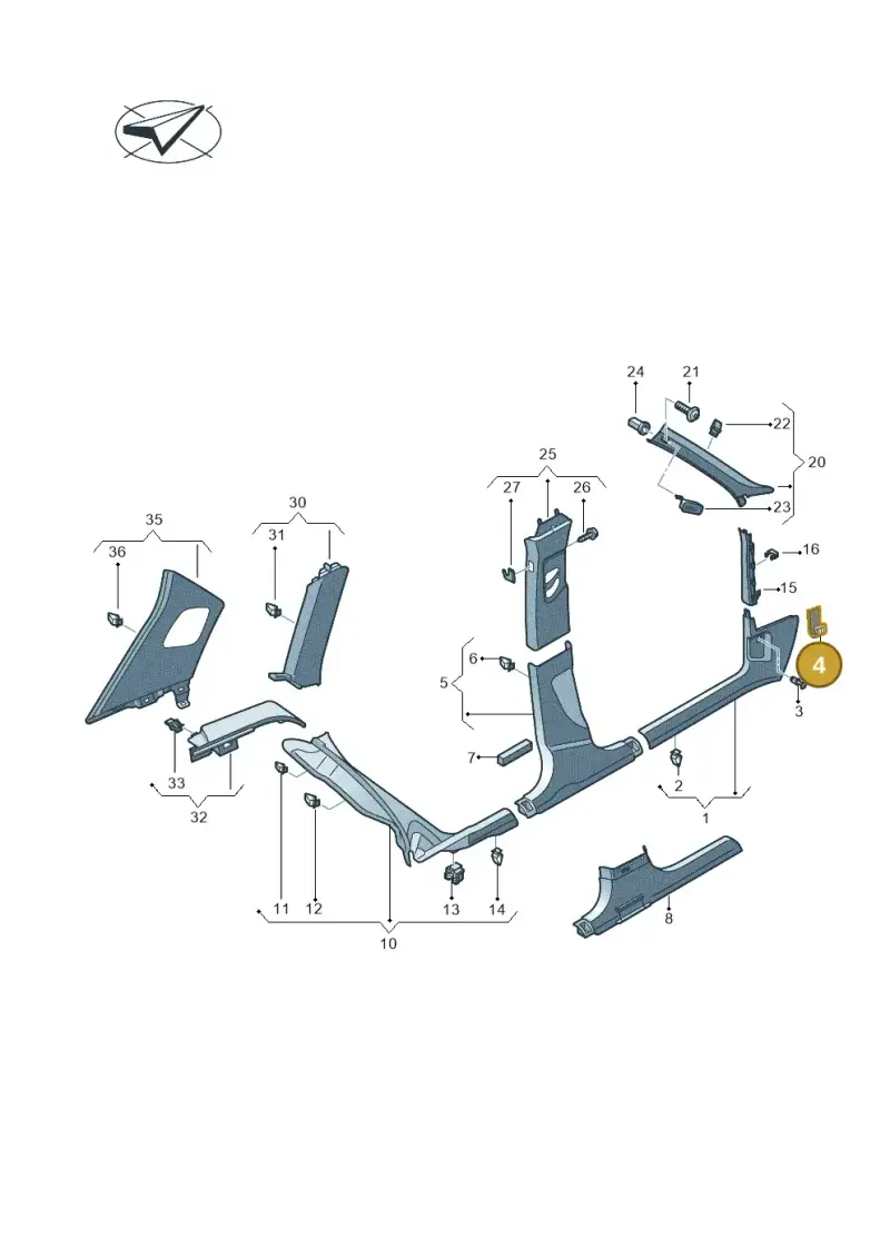 8T0863253 — Audi Q3 1.4 (2016-) diagram 855867650, position 4
