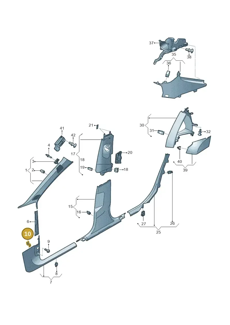 8T0863253A — Audi RS7 Sportback (2019-) diagram 435867650, position 10