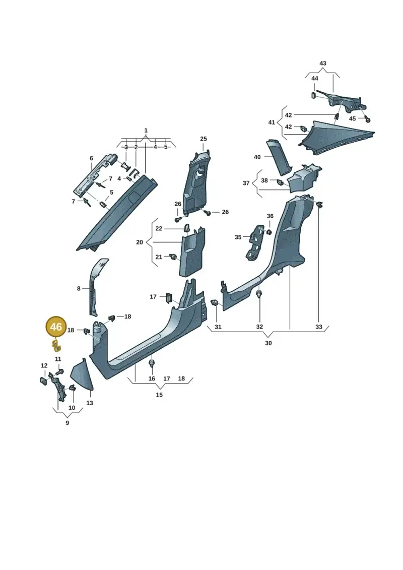 8T0863253A — Audi RS e-tron GT (2020-2020) diagram 4j1867650, position 46
