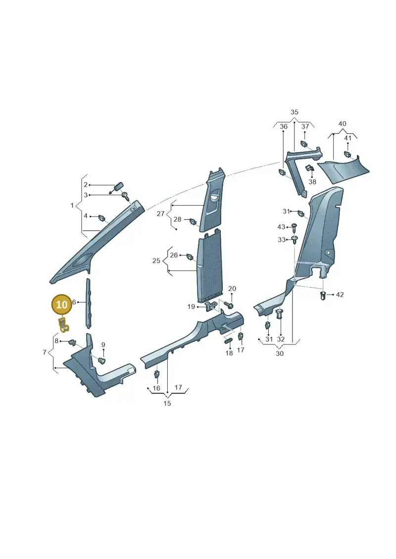 8T0863253A — Audi Q4 Sportback (2021-2022) diagram 89a867650, position 10