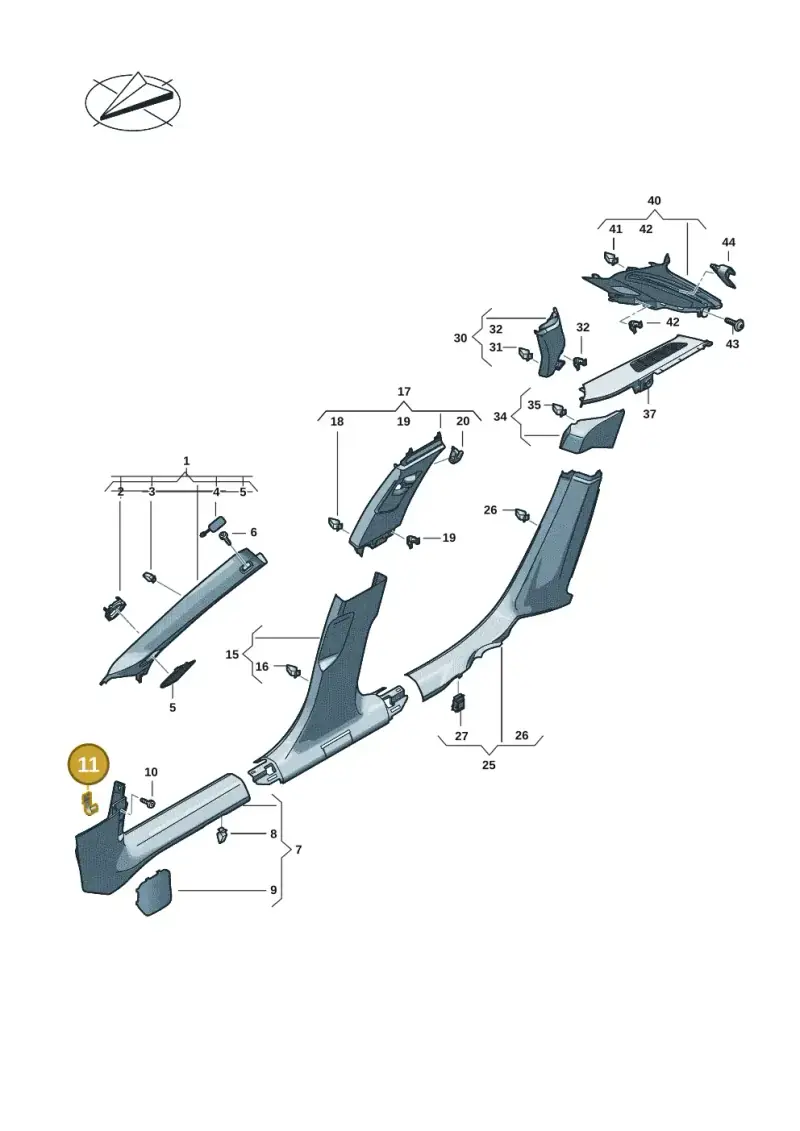 8T0863253A — Audi A5 Avant 2.0 (2024-) diagram 8wk867650, position 11