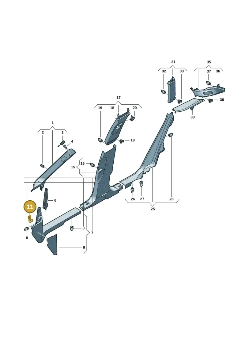 8T0863253A — Audi Q6 e-tron (2023-) diagram f5s867650, position 11