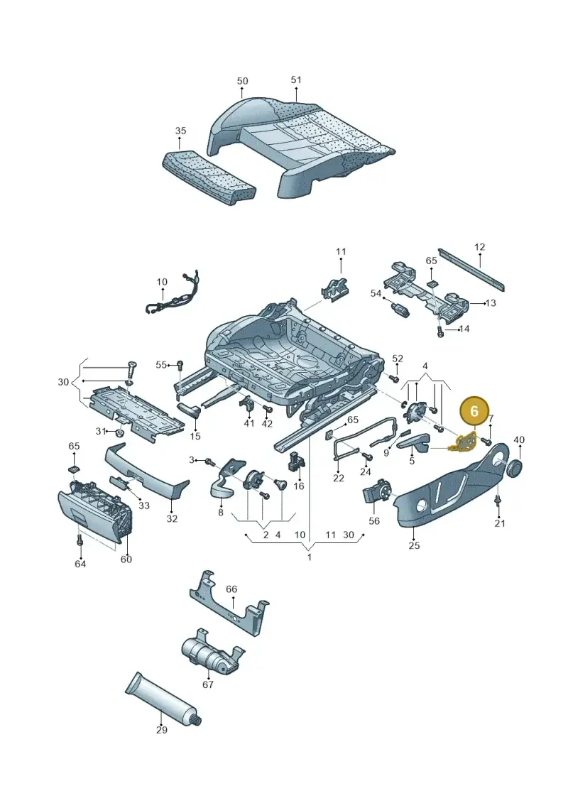 8T0881094 — Audi A3 Sportback (2016-2020) diagram 745881010, position 6