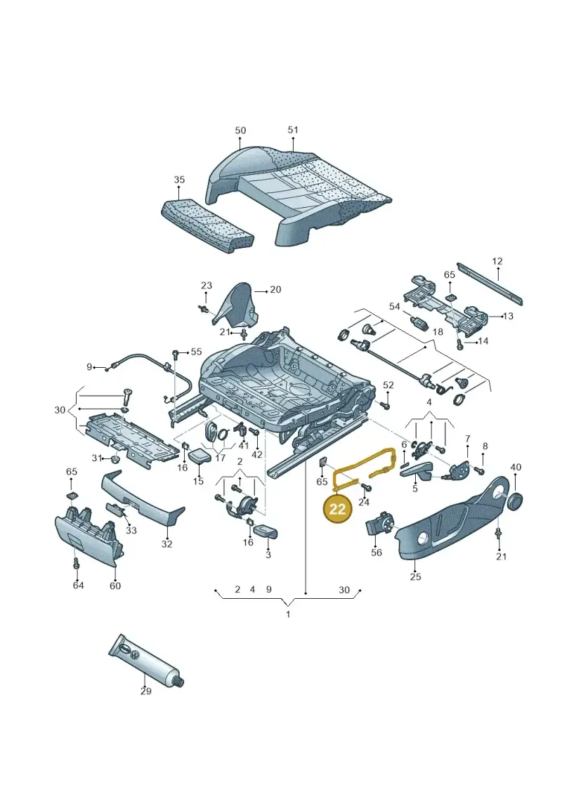 8T0881560B — Audi A7 Sportback (2014-2018) diagram 758881000, position 22