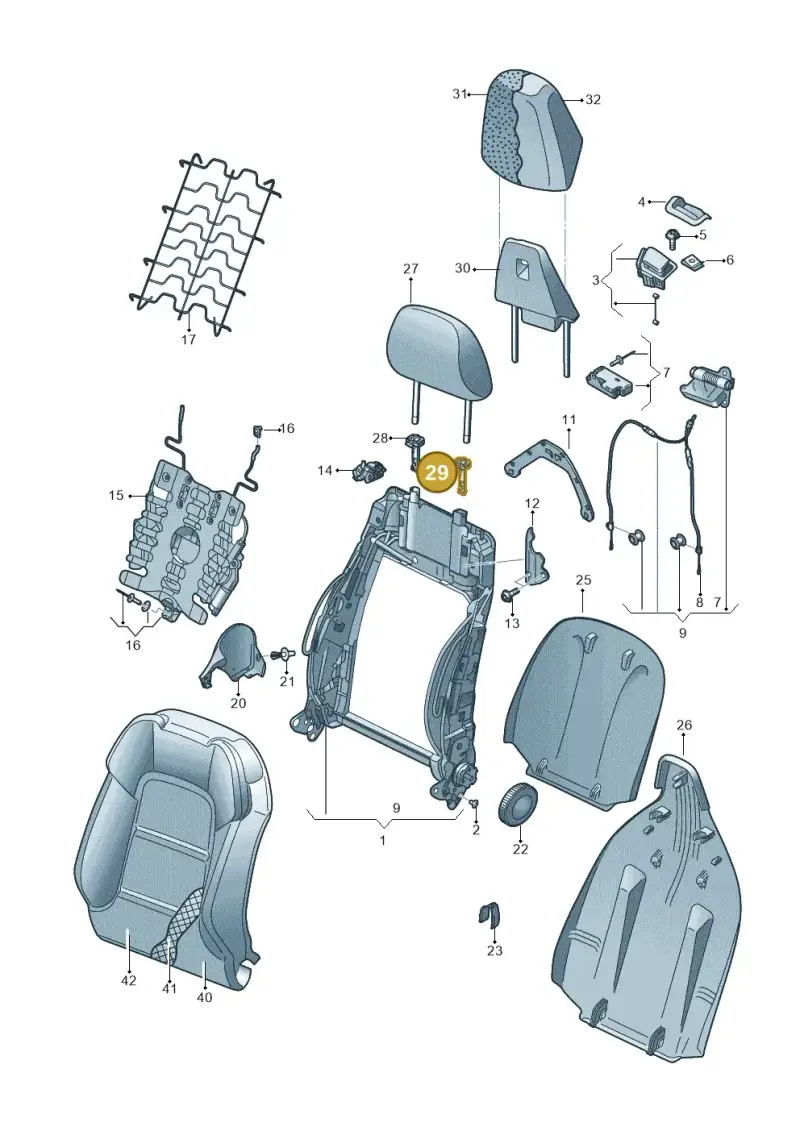 8T0881920C — Audi A3 Cab. 1.4 (2013-2016) diagram 778881500, position 29