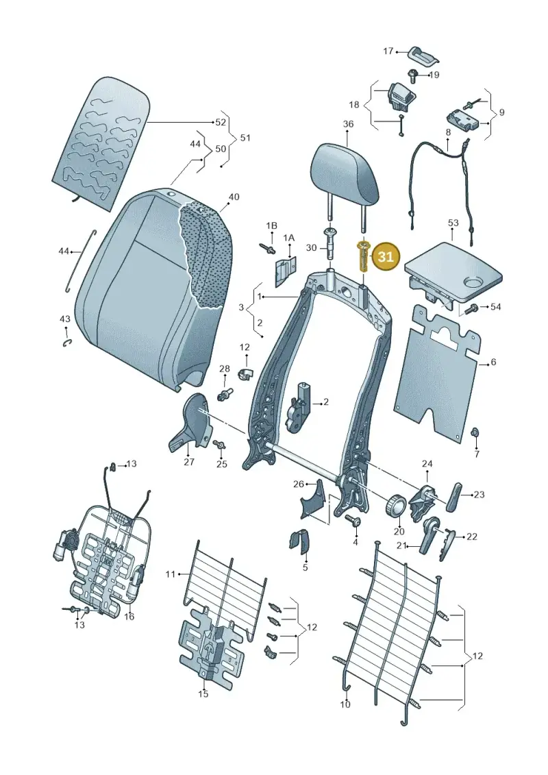 8T0881920C — SEAT Leon ST (2016-2020) diagram 830881050, position 31