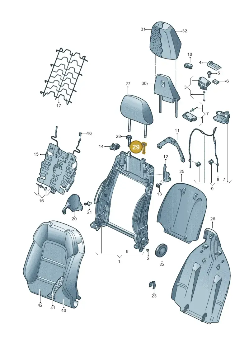 8T0881920C — Audi A3 Cabriolet (2016-2020) diagram 891881500, position 29