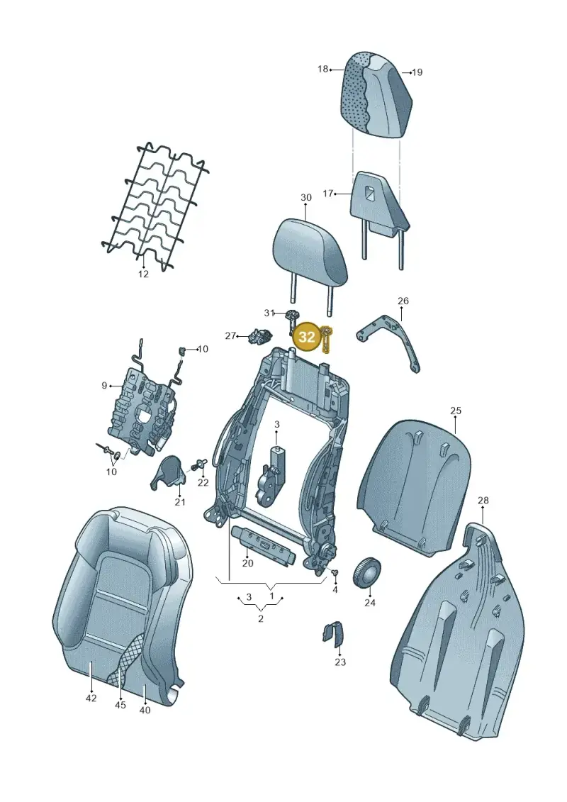 8T0881920C — Audi RS3 Limousine (2017-2020) diagram 858881500, position 32
