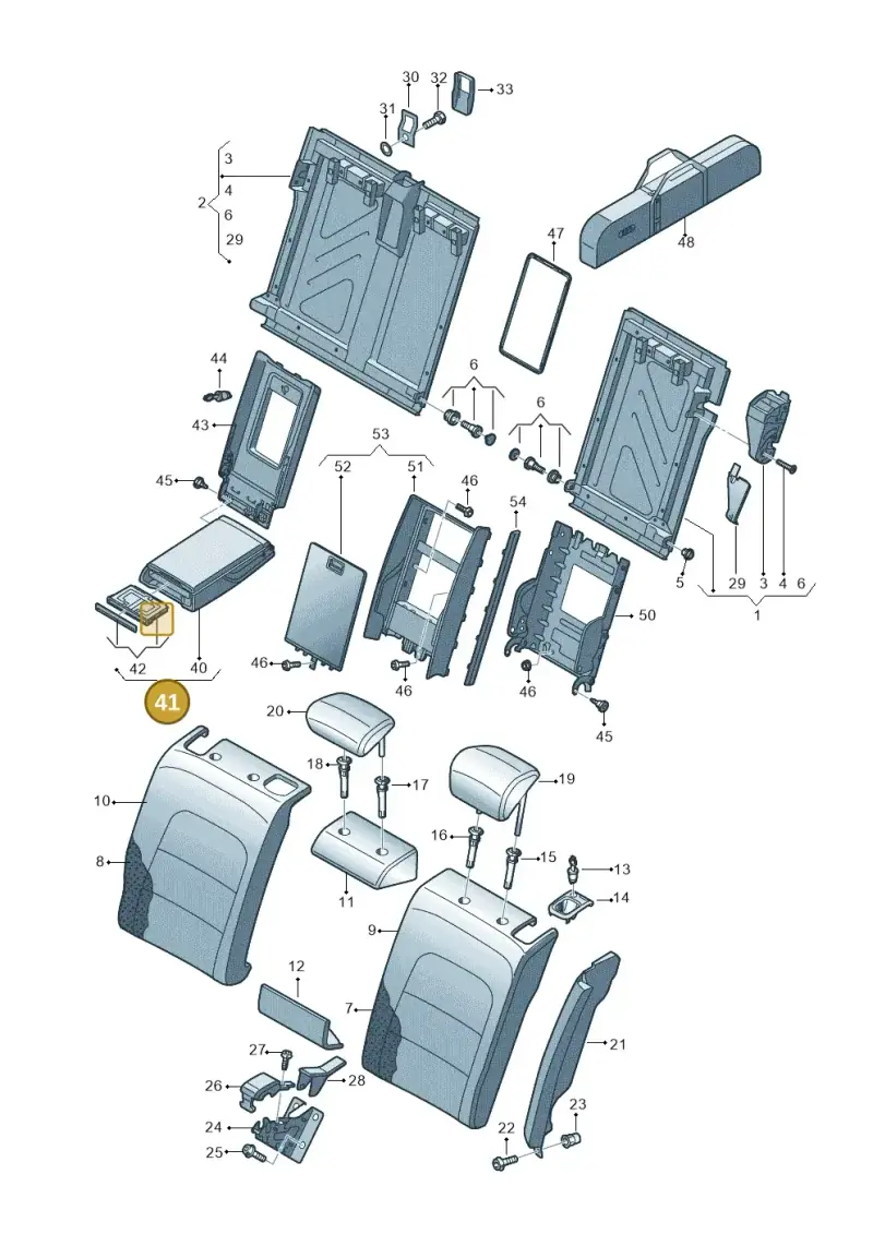 8T0885875BHWH9 — Audi A4 av. 2.0 tdi (2011-2015) diagram 636885700, position 41