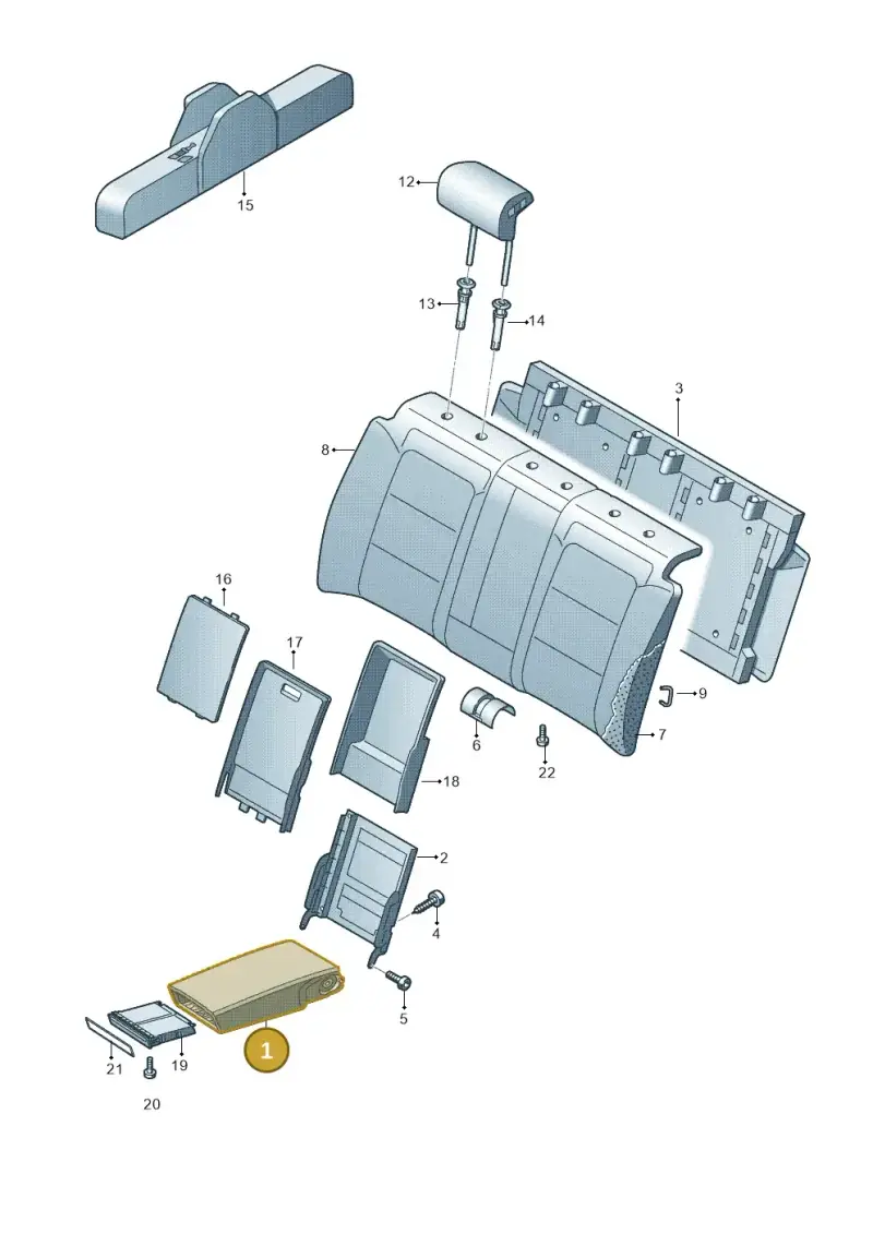 8T0885875E25D — Audi A4 av. 2.0 tdi (2011-2015) diagram 636885600, position 1