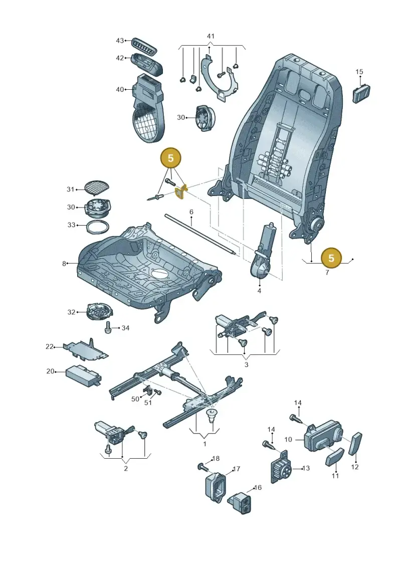 8T0898173 — Audi RS5 Cabrio (2012-2015) diagram 759959200, position 5