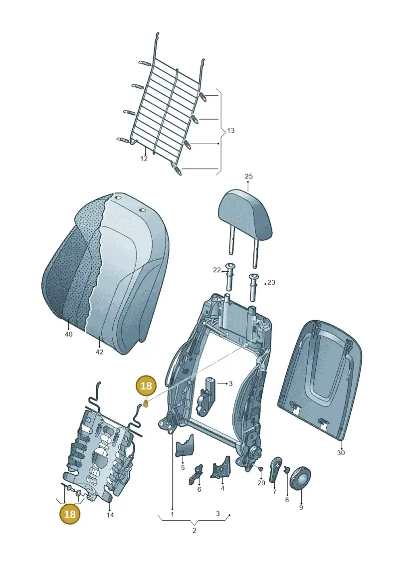 8T0898955 — Audi Q3 1.4 (2016-) diagram 728881500, position 18