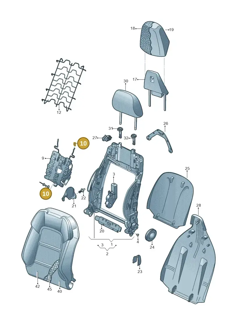 8T0898955 — Audi RS3 Limousine (2017-2020) diagram 858881500, position 10