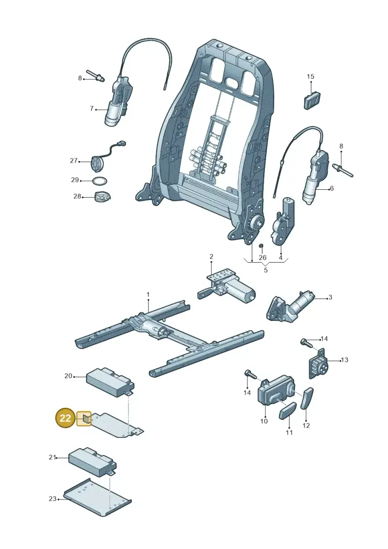 8T0959730 — Audi A4L 2.0 (2008-2012) diagram 669959020, position 22