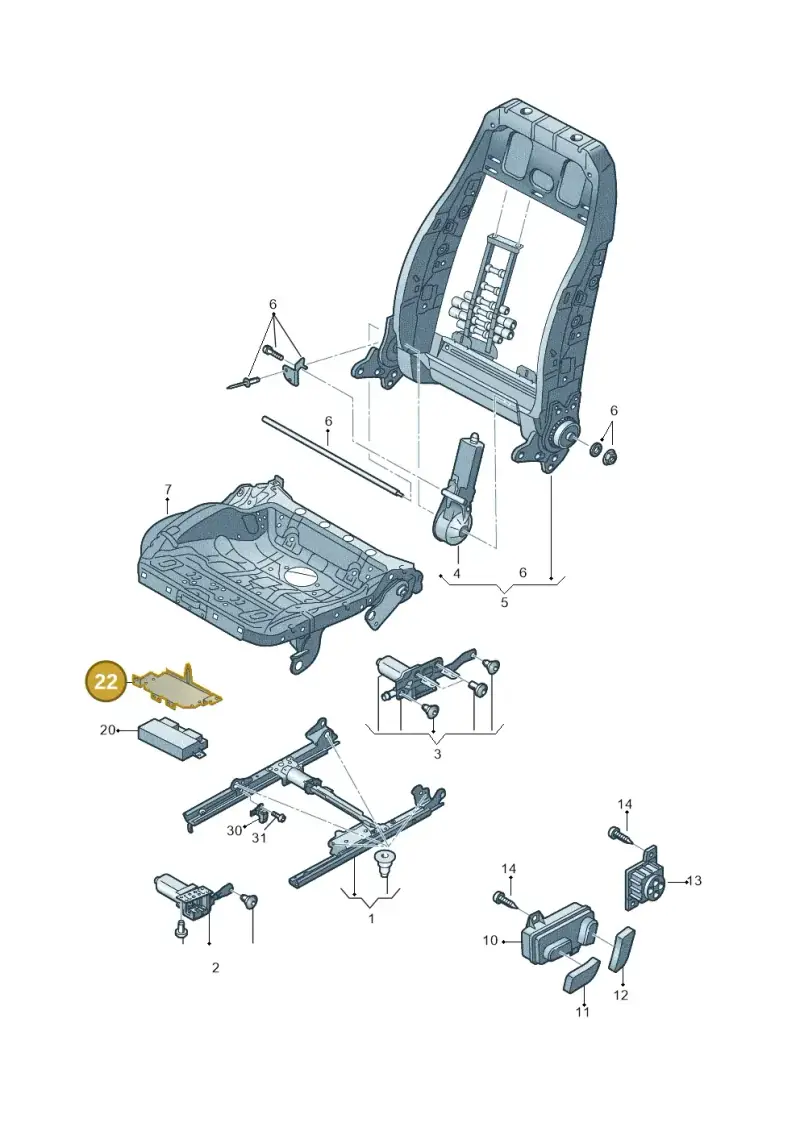 8T0959730 — Audi RS6 Avant (2013-2018) diagram 758959200, position 22