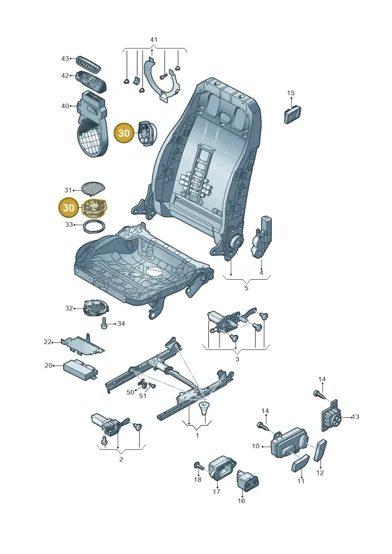 8T0963575 — Audi A6 Av. qu. 3.0 (2012-2018) diagram 670959200, position 30
