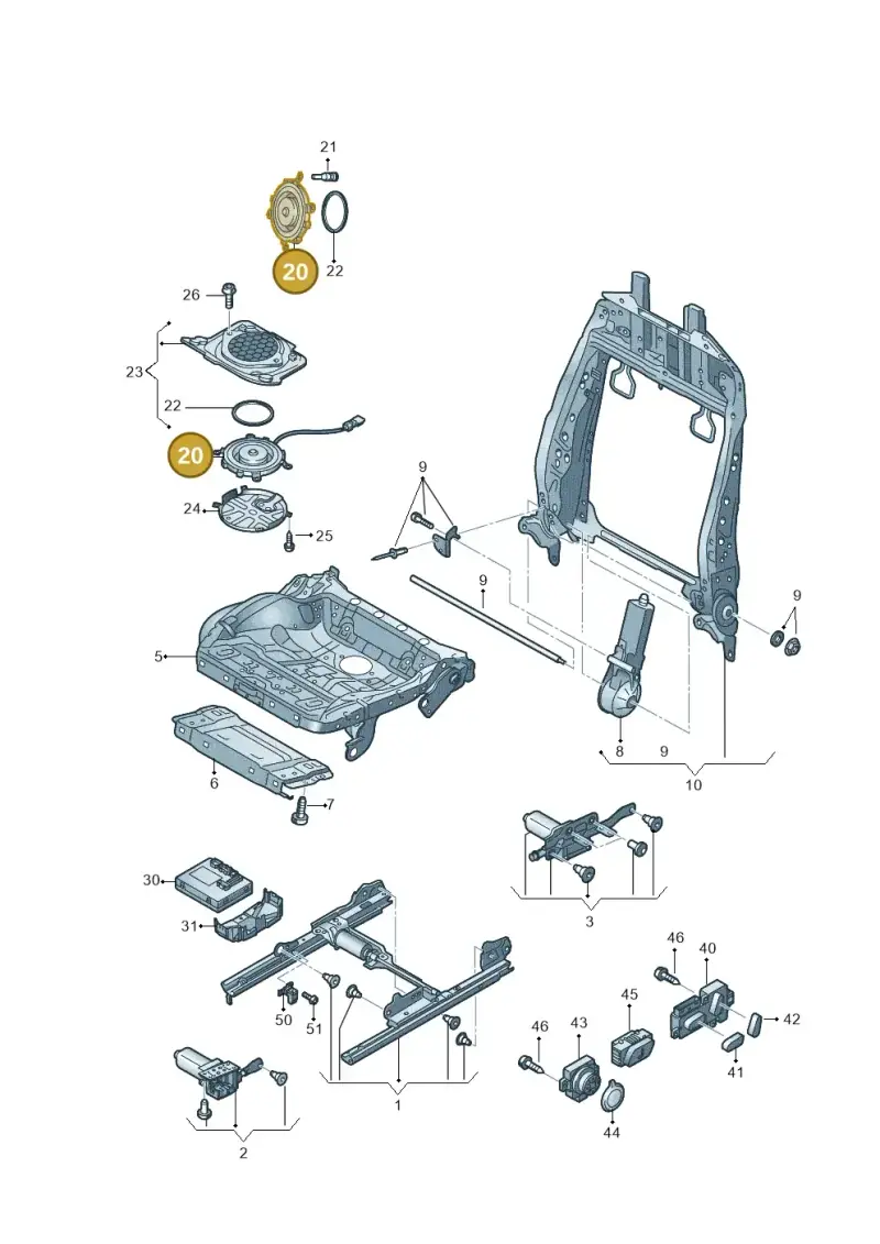 8T0963575 — Audi A6 1.8 (2015-2019) diagram 758959210, position 20