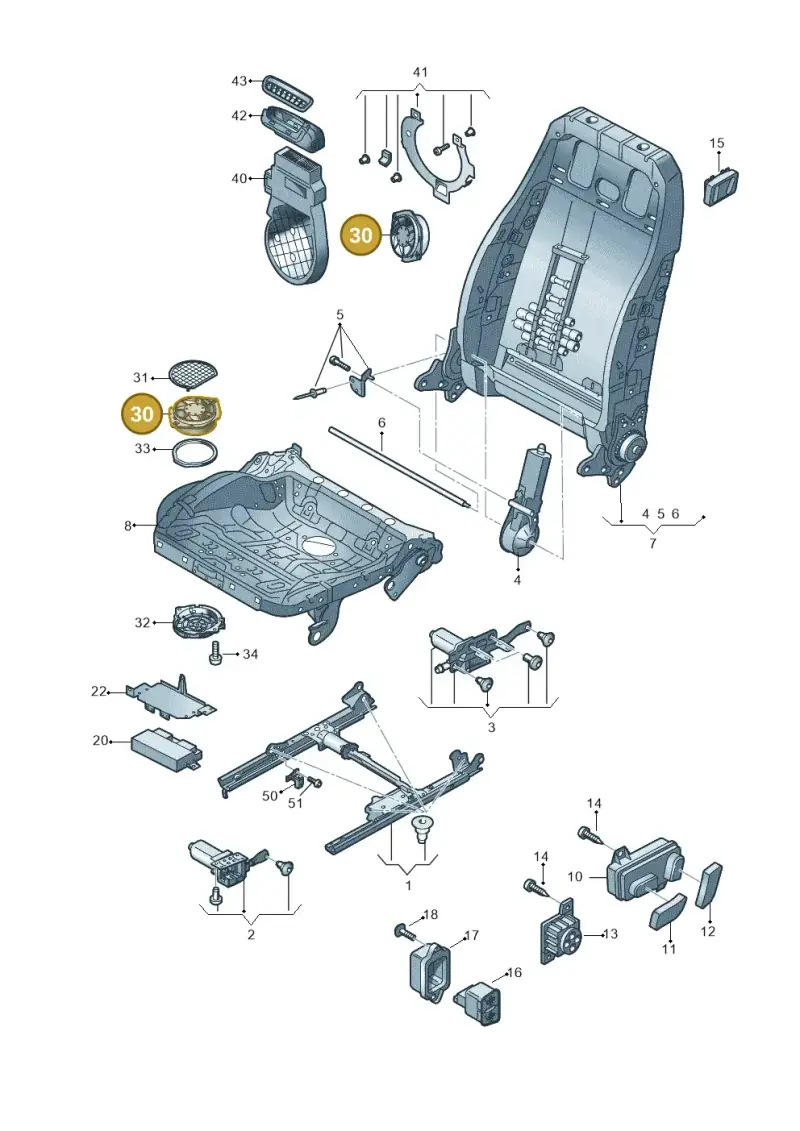 8T0963575 — Audi RS5 Cabrio (2012-2015) diagram 759959200, position 30
