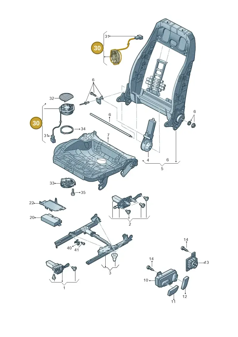 8T0963575 — Audi A7 Sportback (2014-2018) diagram 788959200, position 30