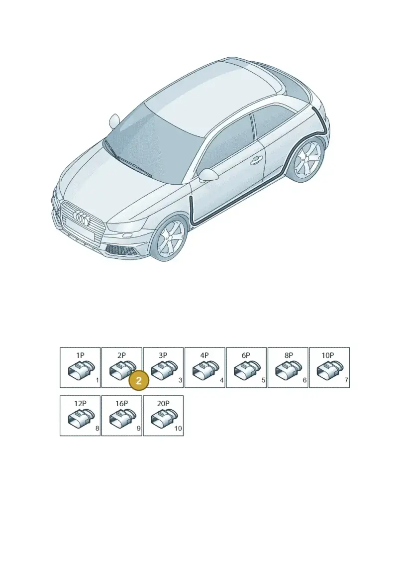 8T0972571B — Audi A1 Sportback (2014-2018) diagram 792971840, position 2