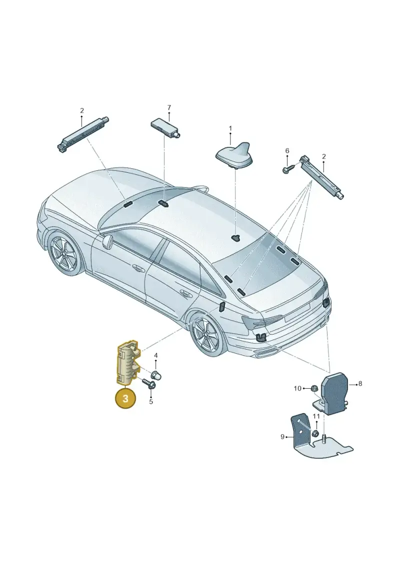8T8035570 — Audi A6 (2018-2025) diagram 430035100, position 3