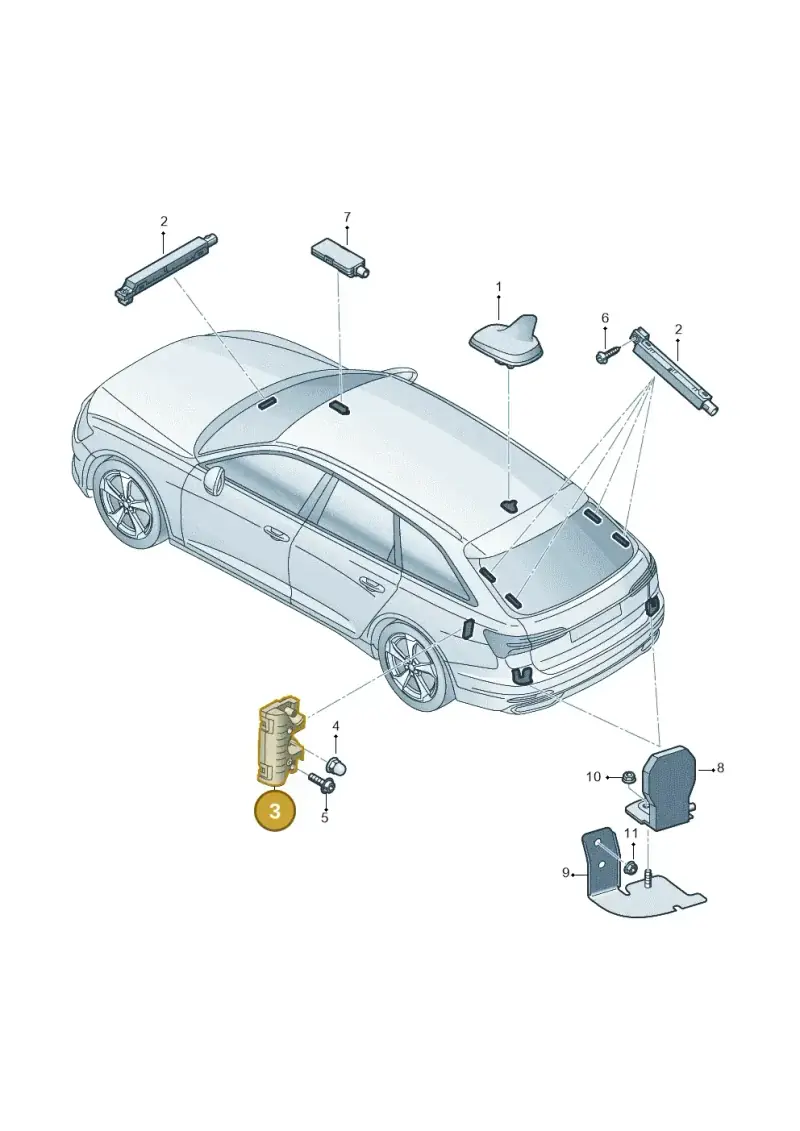 8T8035570 — Audi RS6 Avant (2019-2025) diagram 430035150, position 3