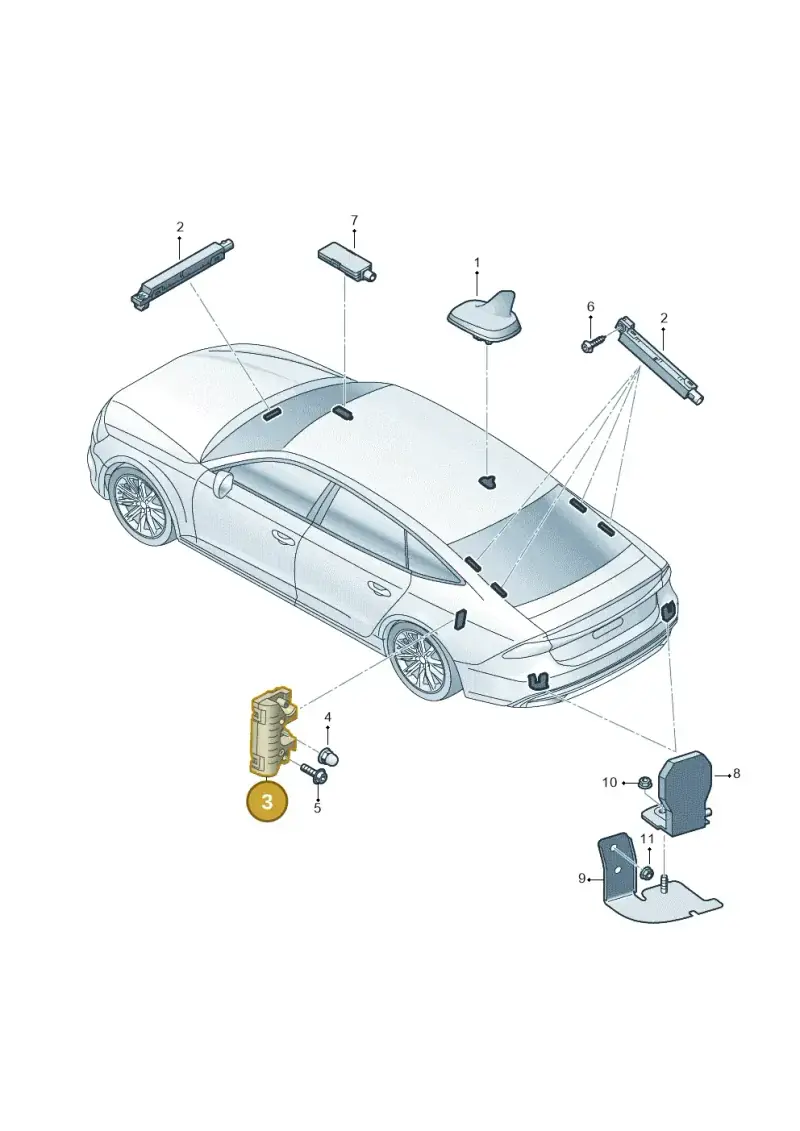8T8035570 — Audi RS7 Sportback (2019-2025) diagram 435035100, position 3