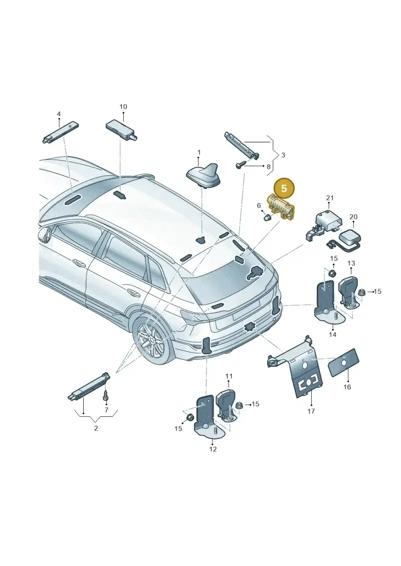 8T8035570 — Audi Q8 e-tron (2018-2025) diagram 586035100, position 5