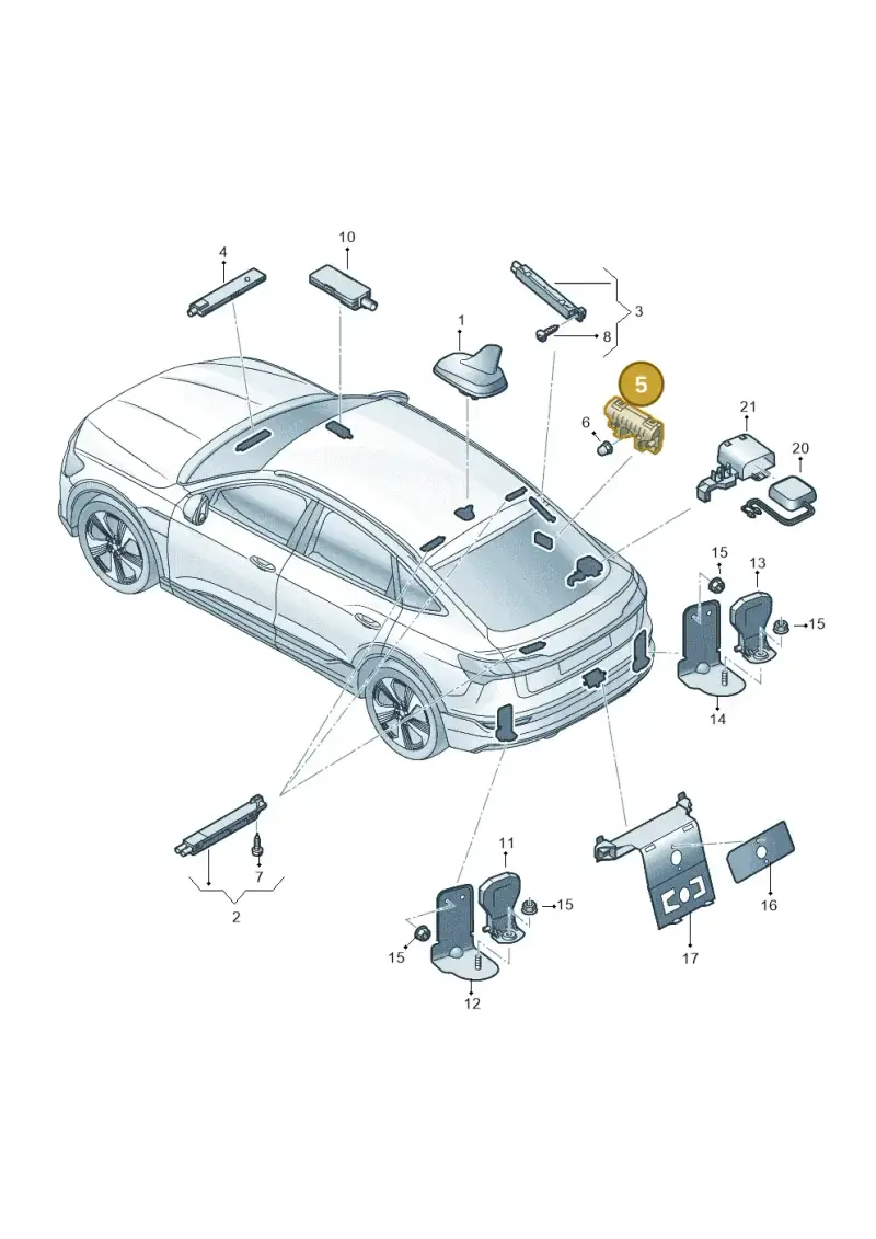 8T8035570 — Audi Q8 e-tron (2018-2025) diagram 586035150, position 5