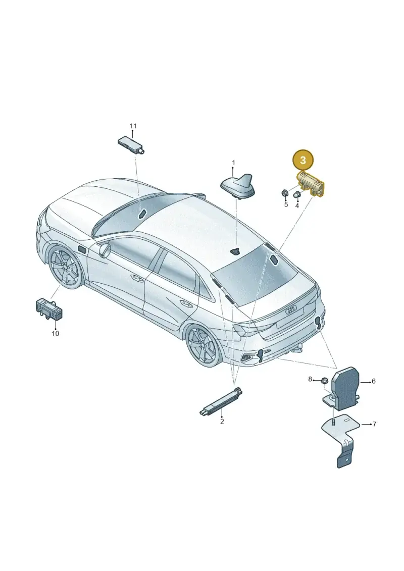 8T8035570 — Audi A3 Sportback (2019-2025) diagram 596035200, position 3