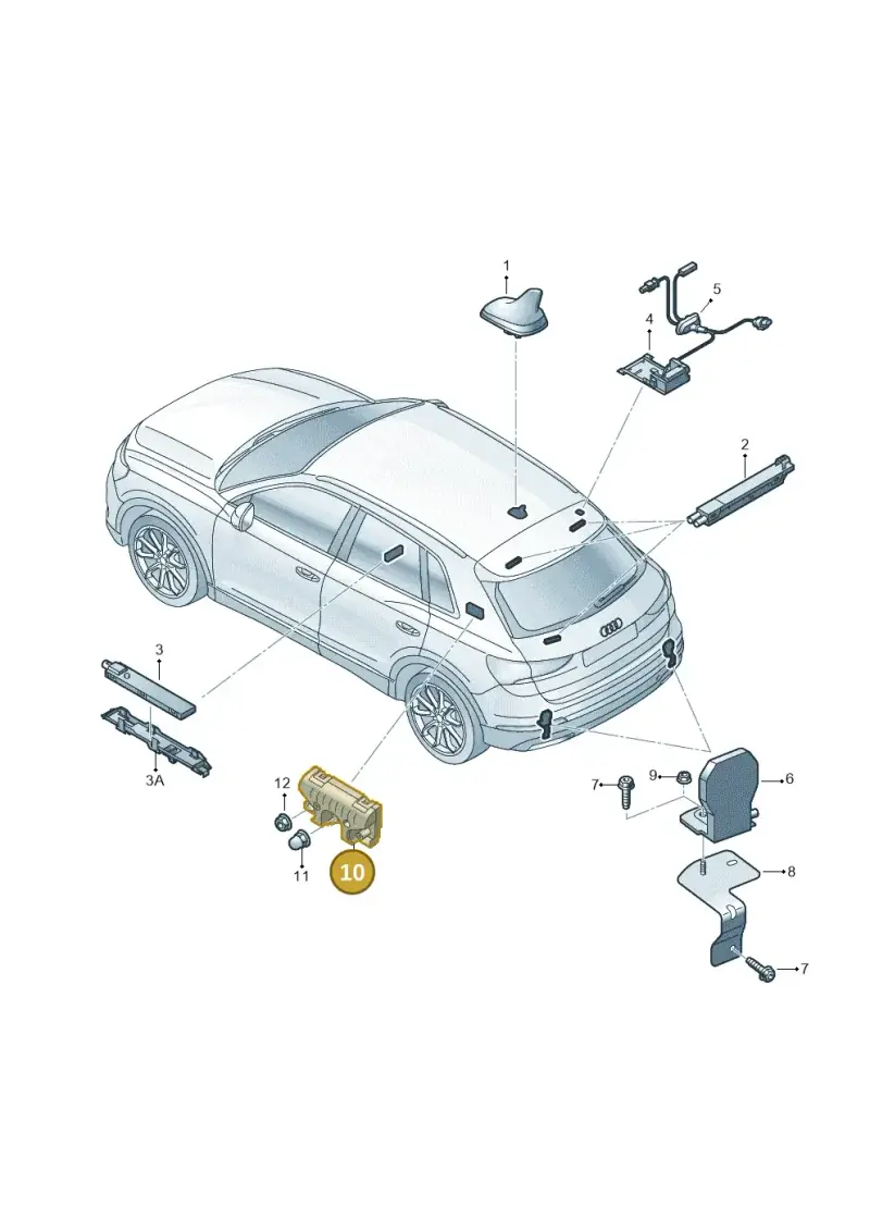 8T8035570 — Audi RS Q3 Sportback (2019-2024) diagram 597035100, position 10