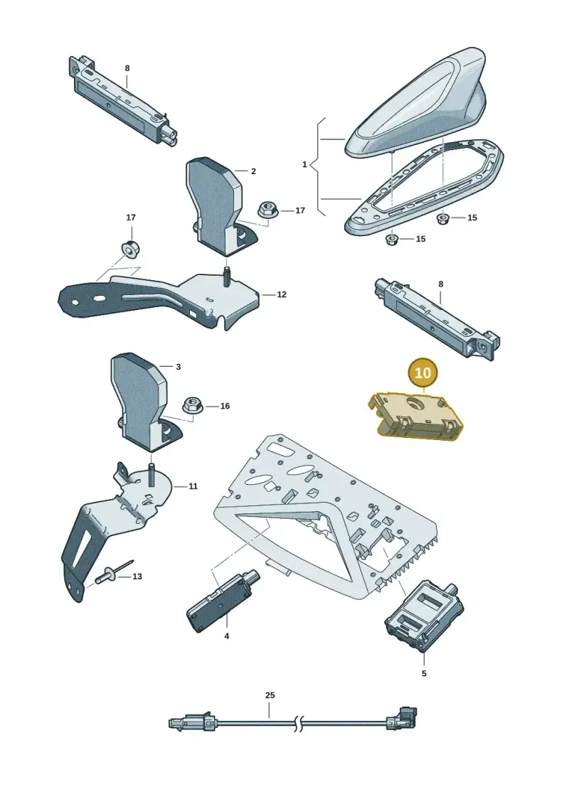 8T8035570 — Audi A5 Limousine (2024-2025) diagram 8wk035100, position 10
