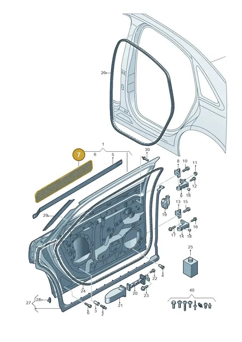 8T8837807 — Audi A8 (2017-2025) diagram 838833100, position 7