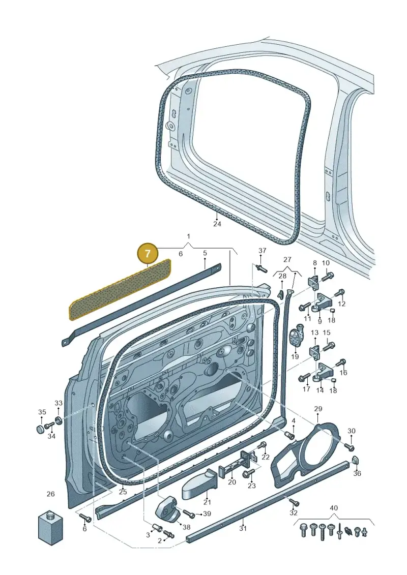 8T8837807 — Audi A8 (2017-2025) diagram 838831100, position 7