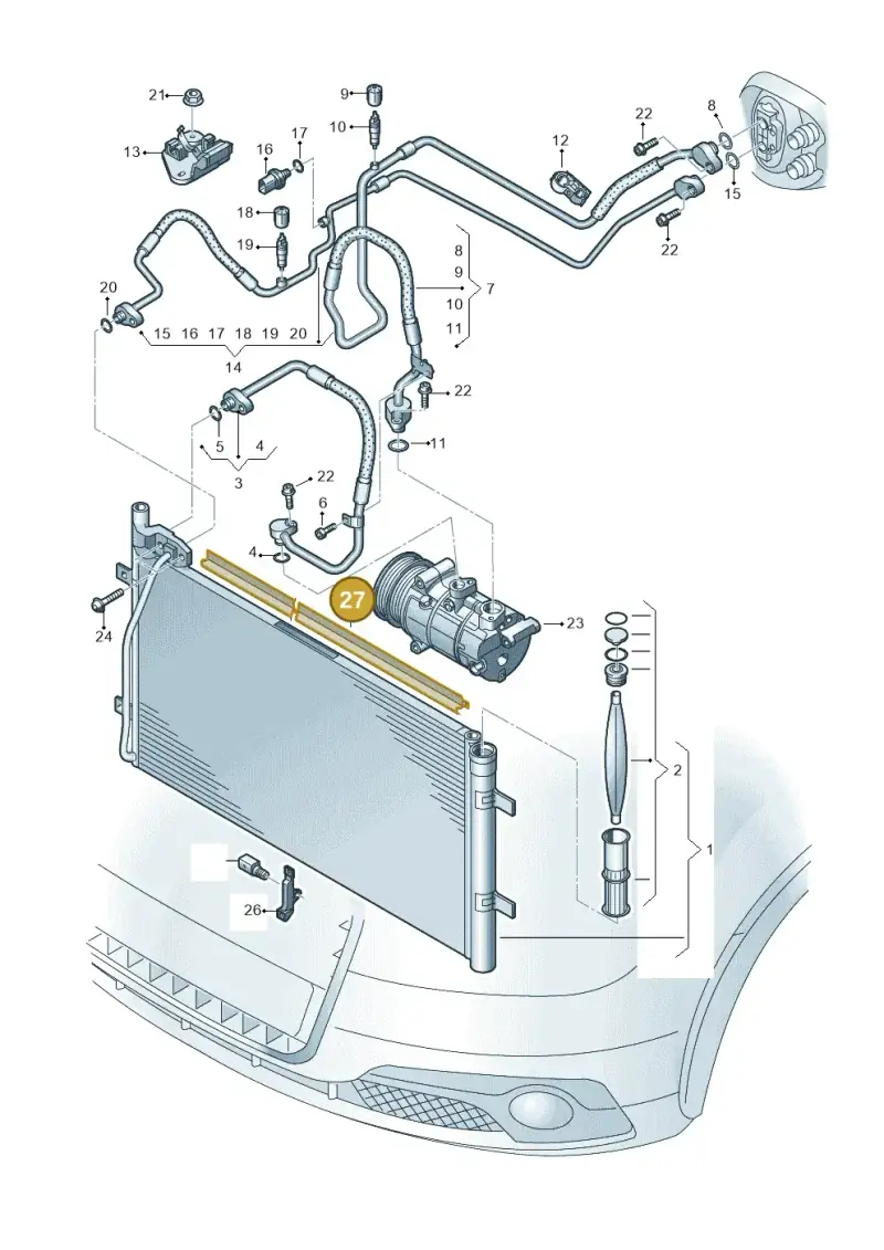 8U0121230D — Audi RSQ3 qu. 2.5 (2013-2018) diagram 764260400, position 27