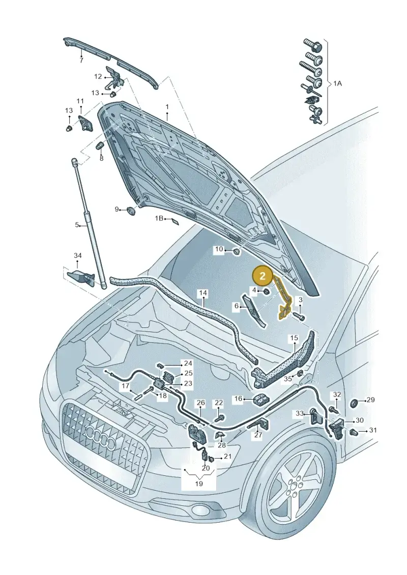 8U0823302 — Audi Q3 1.4 (2016-) diagram 728823000, position 2