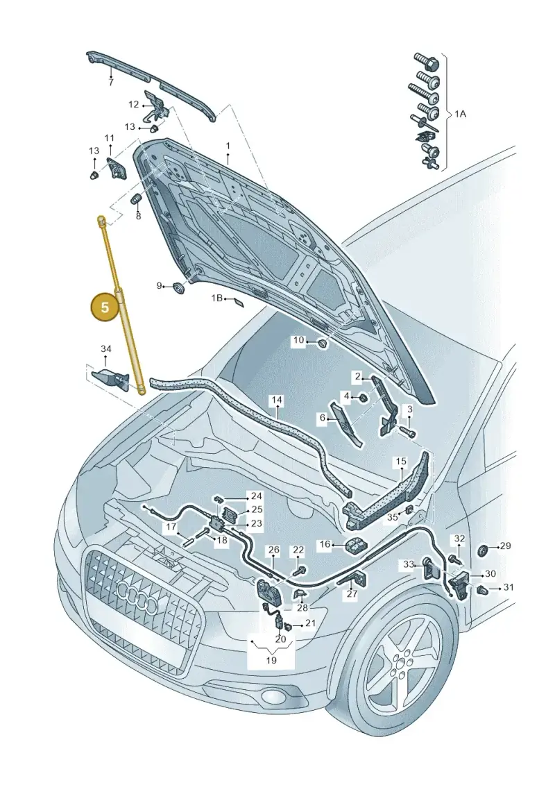 8U0823359B — Audi Q3 1.4 (2016-) diagram 728823000, position 5