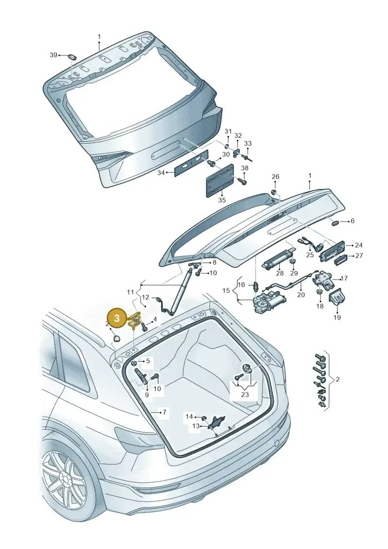 8U0827299F — Audi Q8 e-tron (2018-2025) diagram 586827000, position 3