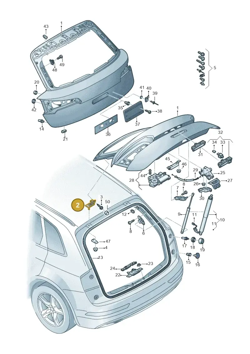 8U0827299F — Audi Q5 (2016-2025) diagram 896827000, position 2