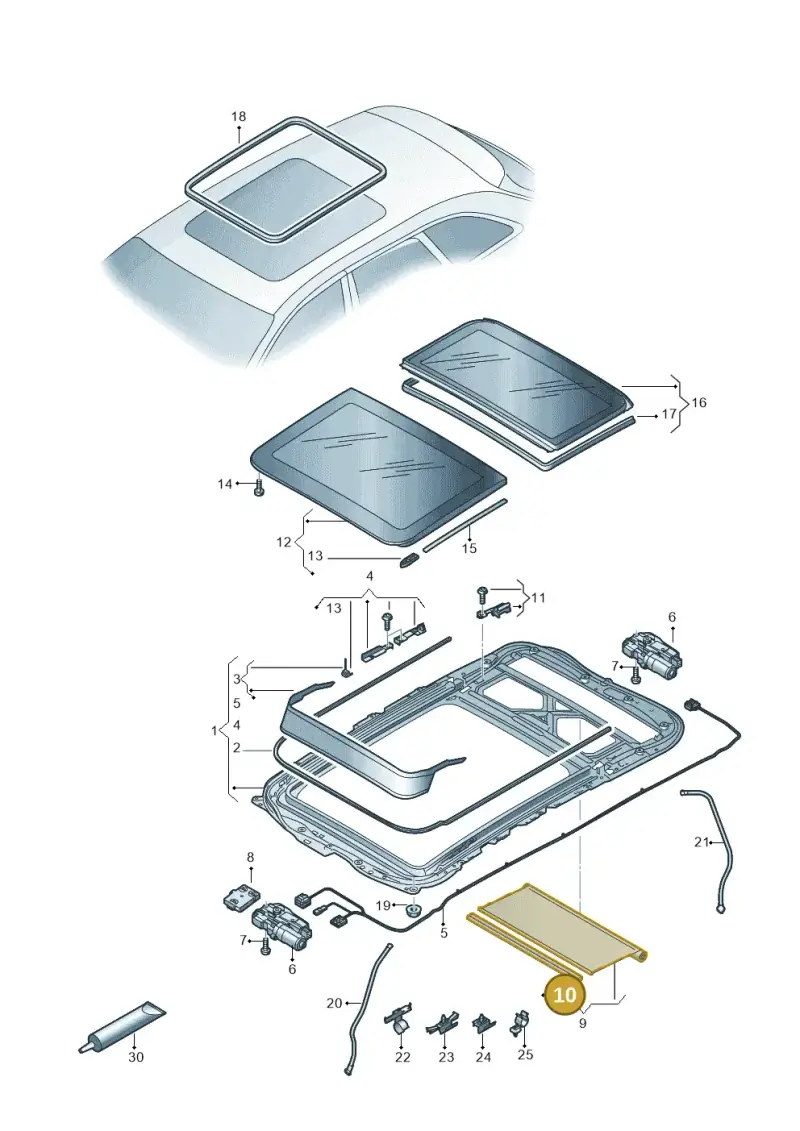 8U0877355 — Audi RS4 Avant (2017-2025) diagram 849877100, position 10