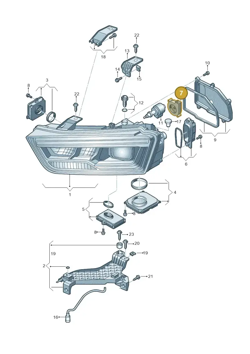 8U0907463A — Audi Q3 1.4 (2016-) diagram 855941050, position 7
